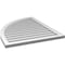 Ekena Millwork Quarter Round Top Left Surface Mount PVC Gable Vent w/ 2"W x 1-1/2"P Brickmould Frame, 30"W x 38"H GVPQL30X3802SN - alternate 2